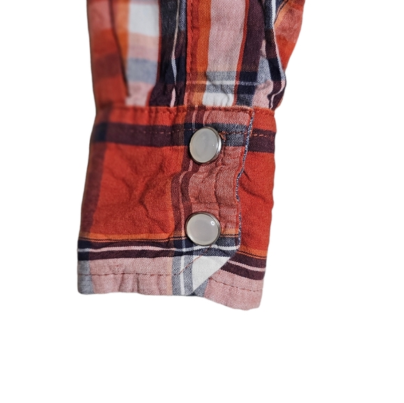 First Wave Plaid button dow shirt Size 8 - Picture 5 of 9